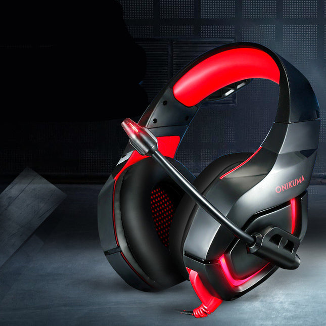Red gaming headset with padded ear cushions

Stylish red over-ear gaming headset with microphone

Red RGB gaming headset for immersive sound

Comfortable red gaming headset for PC and console

Red wired gaming headset with noise-isolating ear cups